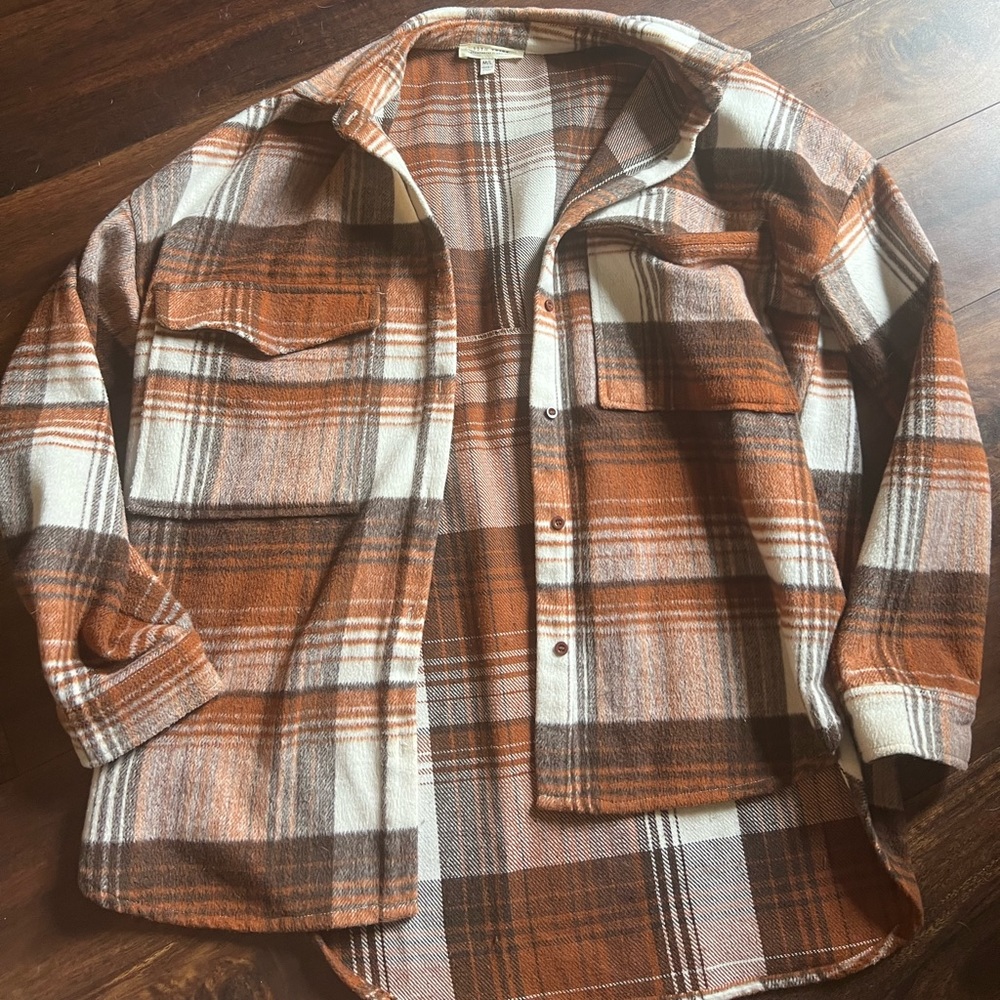 Neutral brown flannel